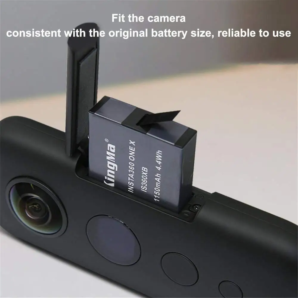 1150 мАч оригинальный Kingma литиевая батарея для Insta 360 X камера + 2 слота usb кабель