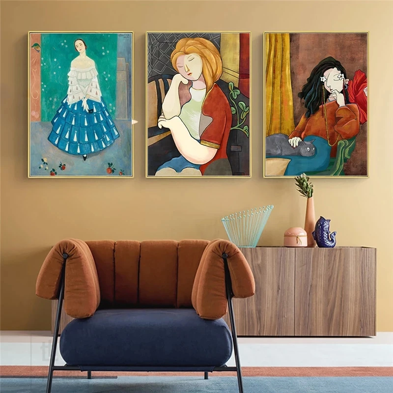 

Henri Matisse Abstract Canvas Painting Vintage Woman Wall Art Print Poster Nordic Wall Pictures Cuardos Living Room Home Decor