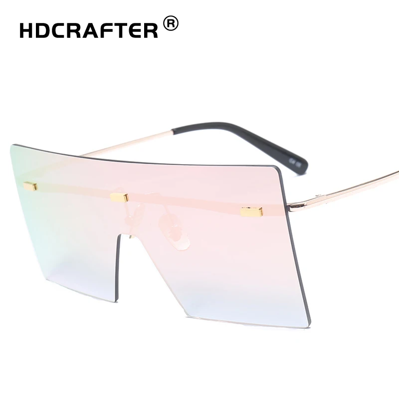 Большие Квадратные Солнцезащитные очки для женщин 2019 Роскошные брендовые модные