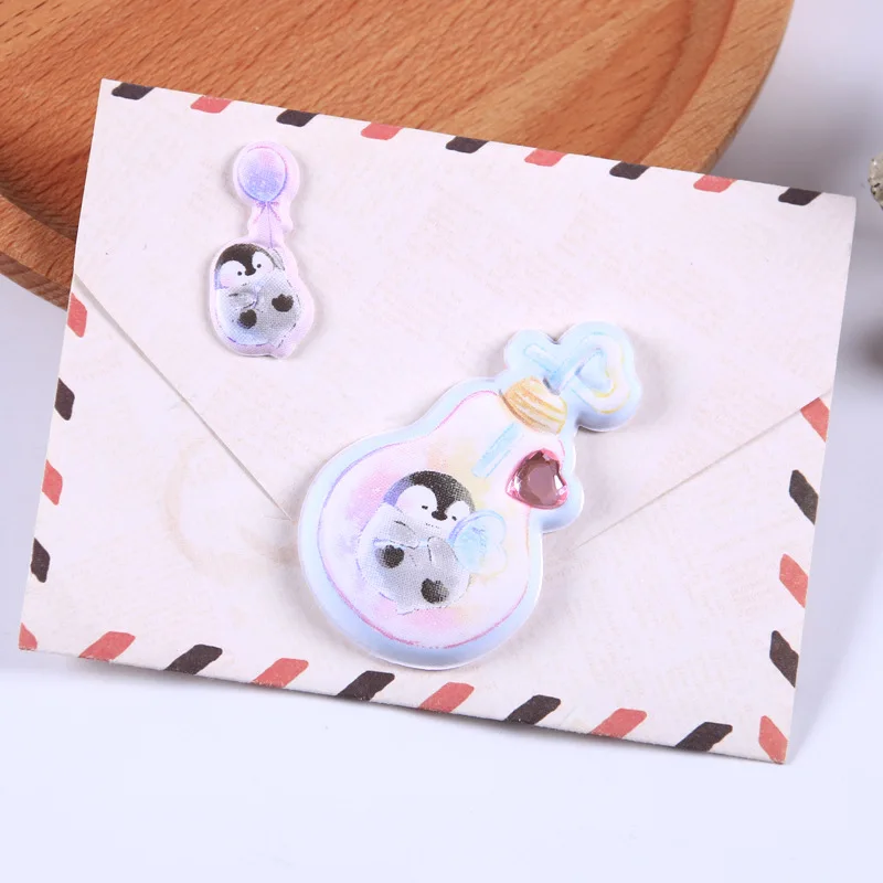 Kawaii объемный Пингвин панда животные аромат 3D Декоративные наклейки журнал Скрапбукинг палочка этикетка дневник канцелярские наклейки