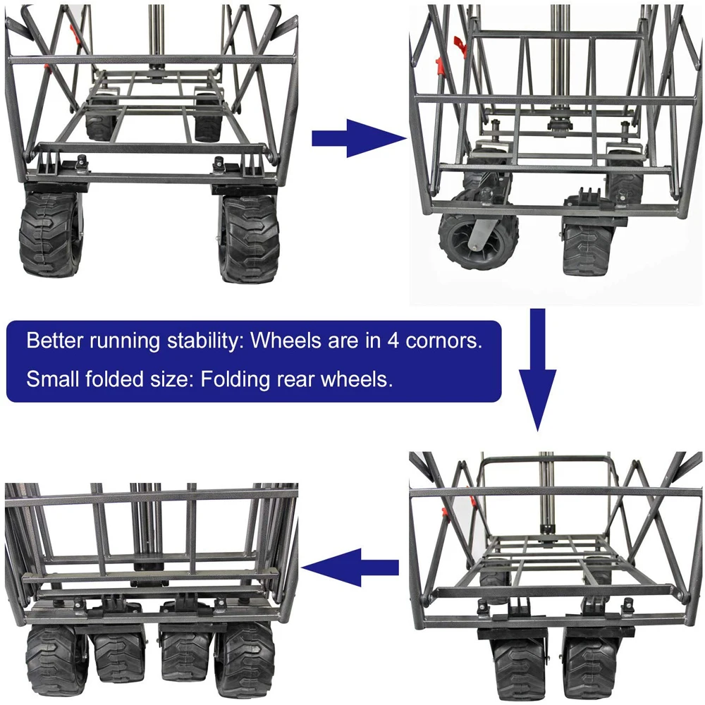 B LIFE складной алюминиевый тележка для багажа на открытом воздухе утилита Wagon сад