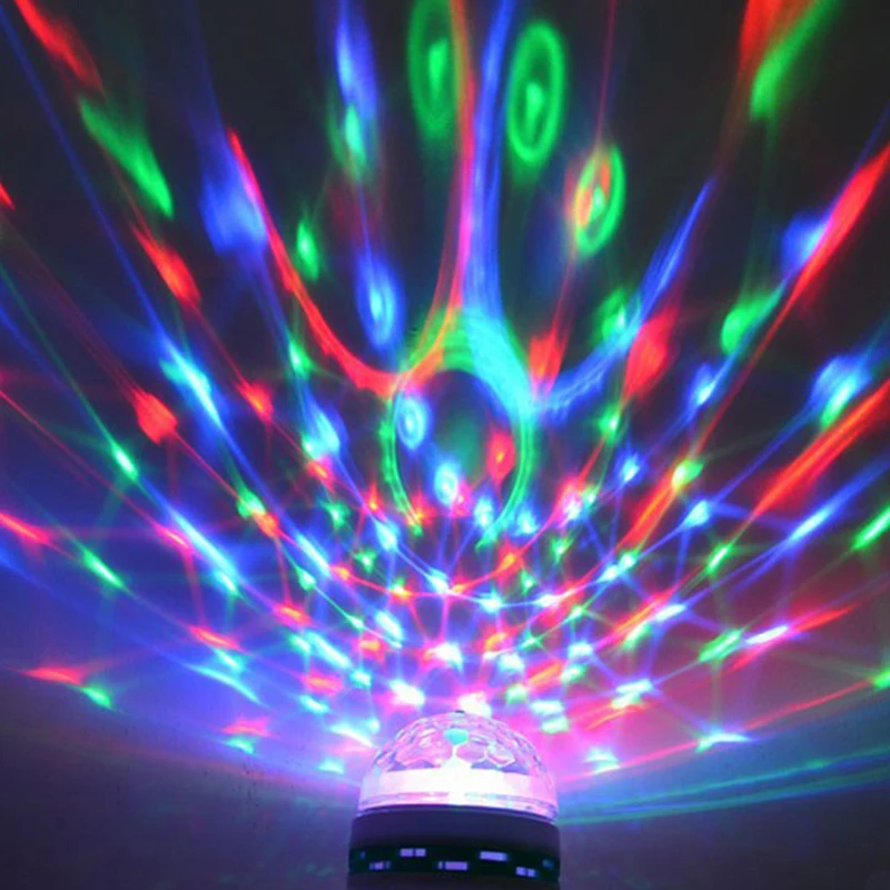 3W LED Party Stage Light RGB Laser Dj Strobe Lamp Christmas Projector Sound Activated Rotating Disco Ball for Dance Floor | Электроника