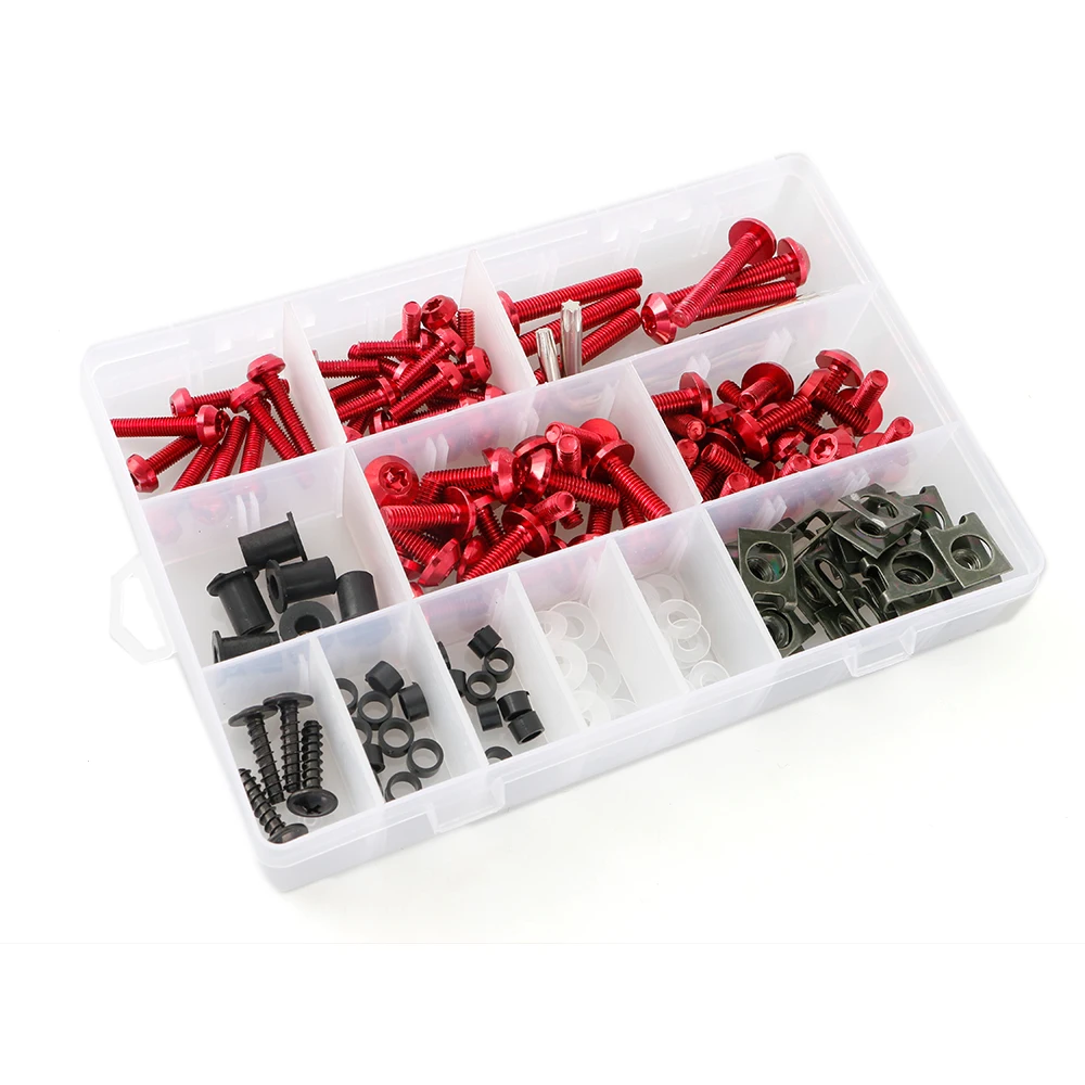 5 мм/6 мм CNC алюминиевый Универсальный мотоцикл обтекатель болты гайки крепежные