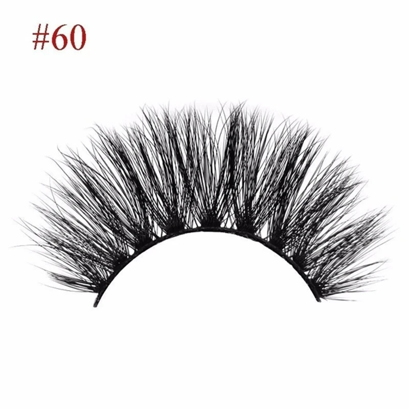 1 пара натуральных накладных ресниц 3d норковые ресницы Объемные мягкие длинные