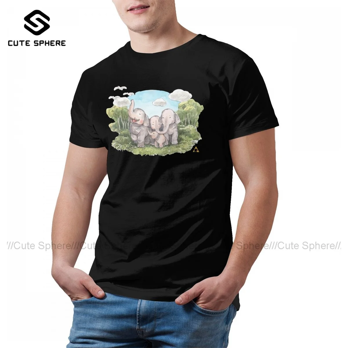 

Elephant Tee Shirt Casual Short Sleeves 100 Cotton T Shirt Basic Graphic Tshirt Oversized Mens
