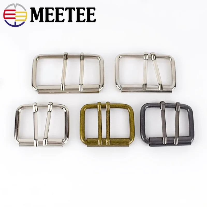 Meetee 4/10p 40/50/60 мм металлическая двойная пряжка для ремня роликовая Пряжка пальто