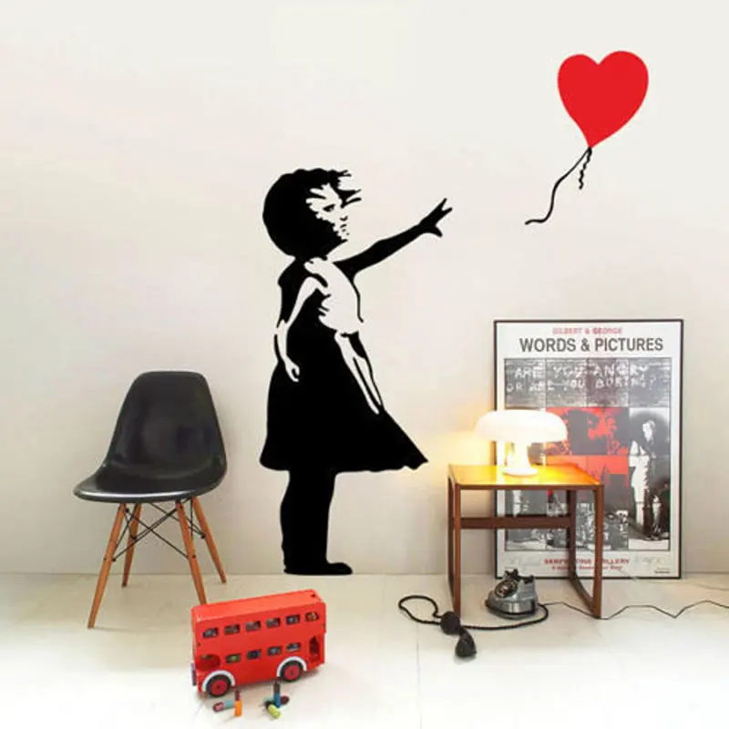 Детские Виниловые наклейки на стену с воздушным шаром для девочек домашний декор