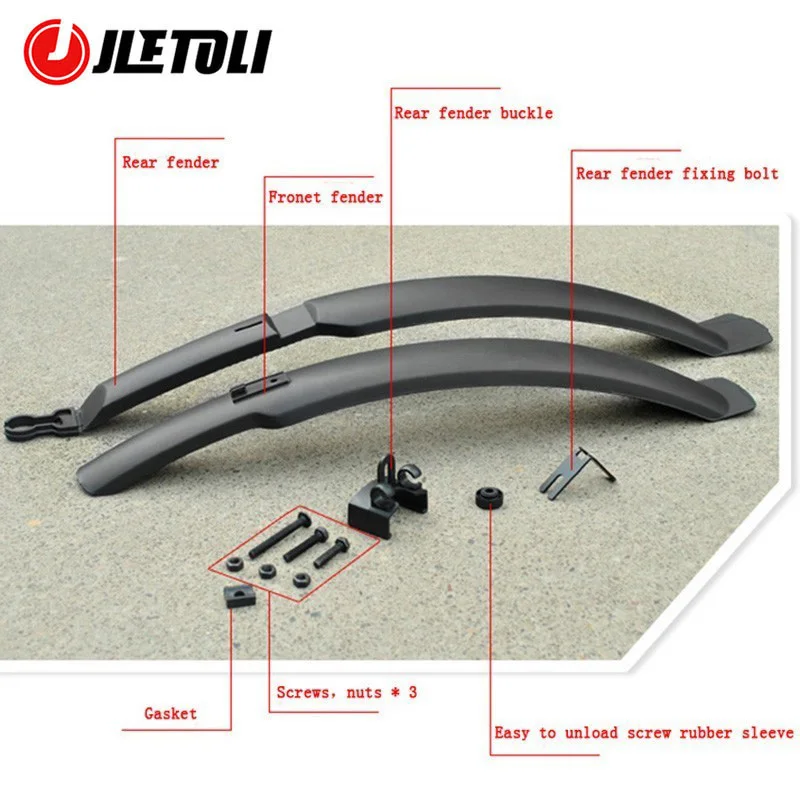 JLETOLI Bike Fender Bicycle Mudguard Cycling Mud Guards Mudguard Wings for Bicycle FrontRear Fenders Bike Parts (art.: 7abf16941) - 7abf16941