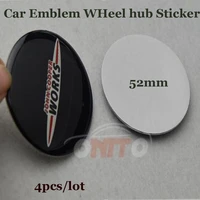 52mm 5 2cm works badge emblem wheels hub center stickers for r50 r52 r55 r56 r57 r58 r59 r60 4pcslot auto decal label caps