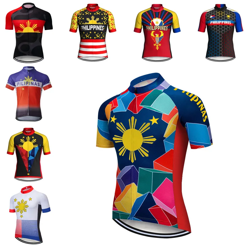 

Philippines Jersey Mtb Cycling Bicycle Short Shirt Ride Wear Road Mountain Maillot Ciclismo Breathable Summer Outdoor Sport Tops