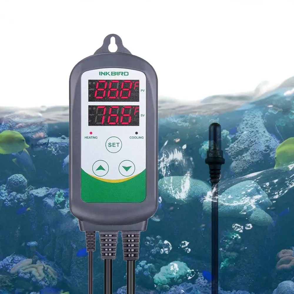 

INKBIRD Heating/Cooling Temperature Controller ITC-308S with Durable Aquarium Probe for Aquarium Salt-Water Ambience Pool&Alarm