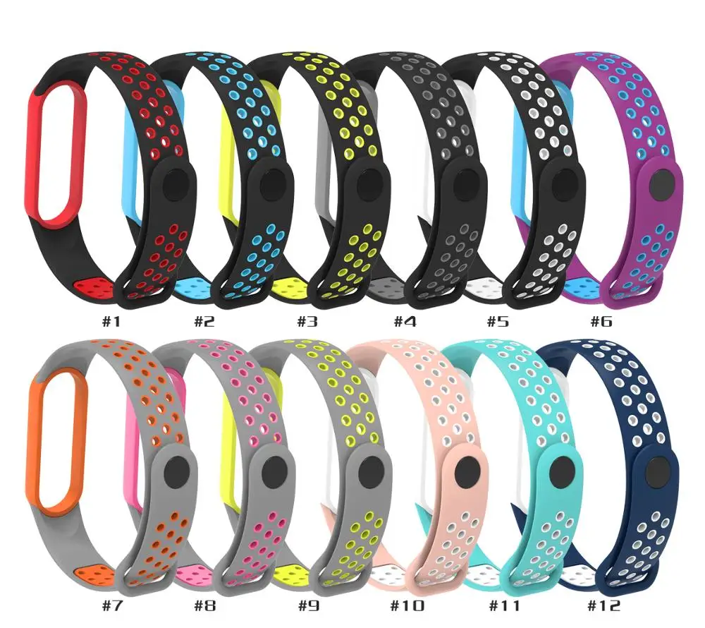 

For Xiaomi Mi Band 6 5 Strap Silicone Wristband Sport Bracelet Replacement miband5 Strap Breathable mi band 5