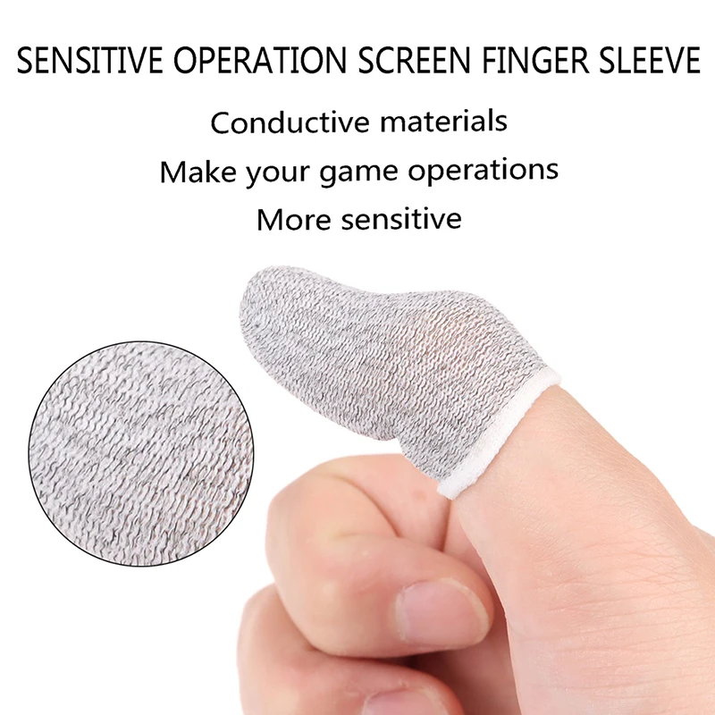 10Pcs Mobile Game Thumbs Finger Sleeve Sweat-proof Fingers Gloves Touch Screen