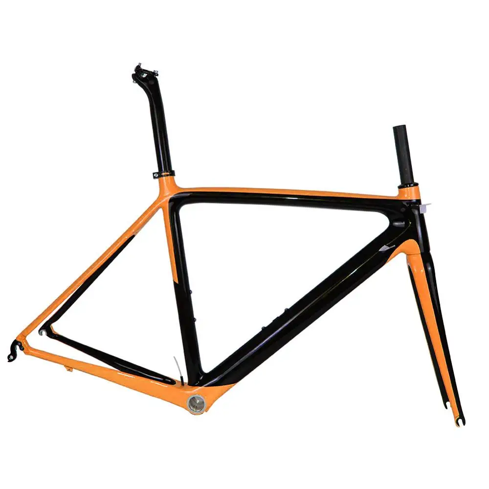Orange Color Spcycle 700C шоссейный углеродный руль велосипеда BSA гоночный дорожный руль для велосипеда, углеродный рама вилка стойка сиденья Размеры 50/53/55 см Гарантия 2 года - Цвет: Orange Color