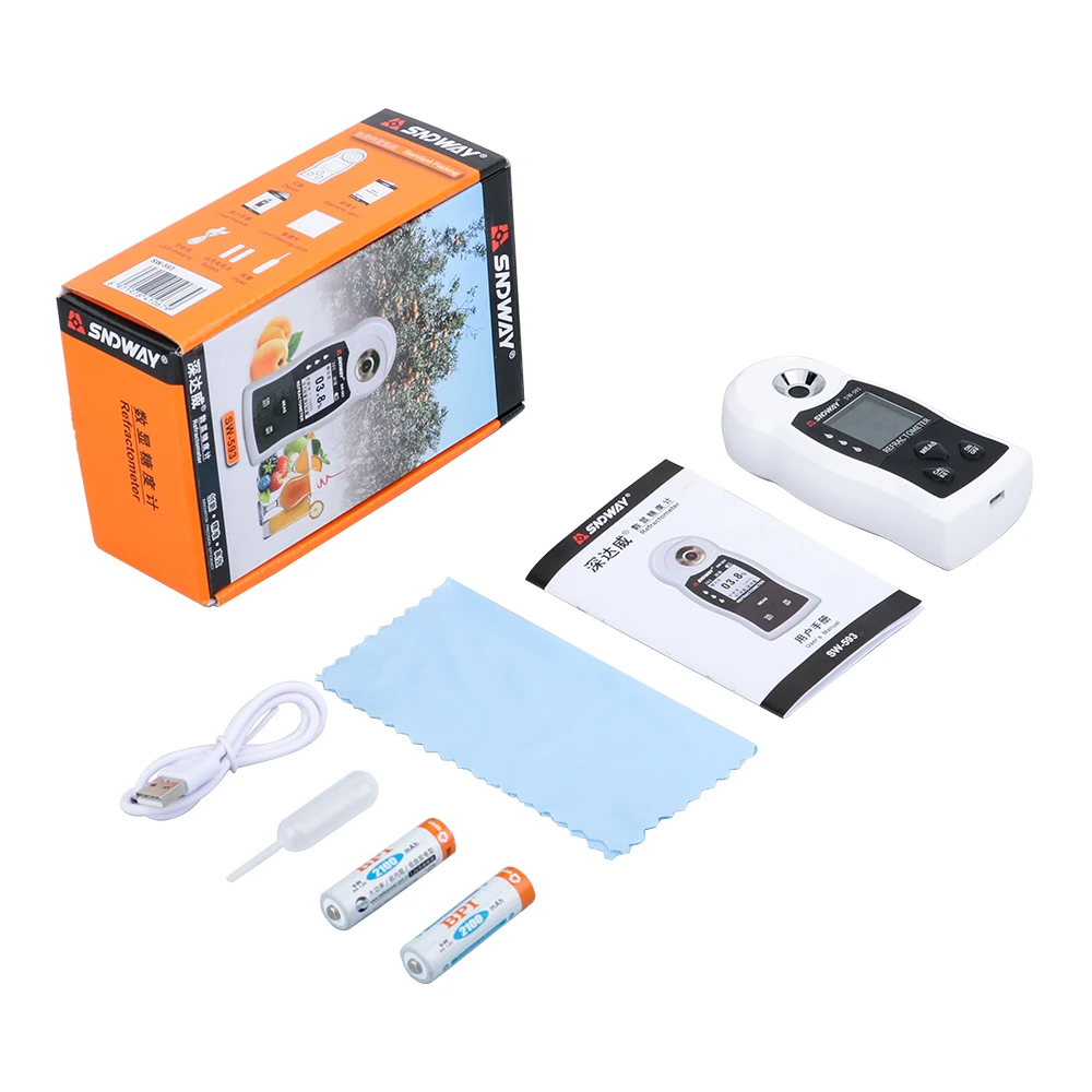 SNDWAY профессиональный рефрактометр измеритель сахара жк-дисплей детектор