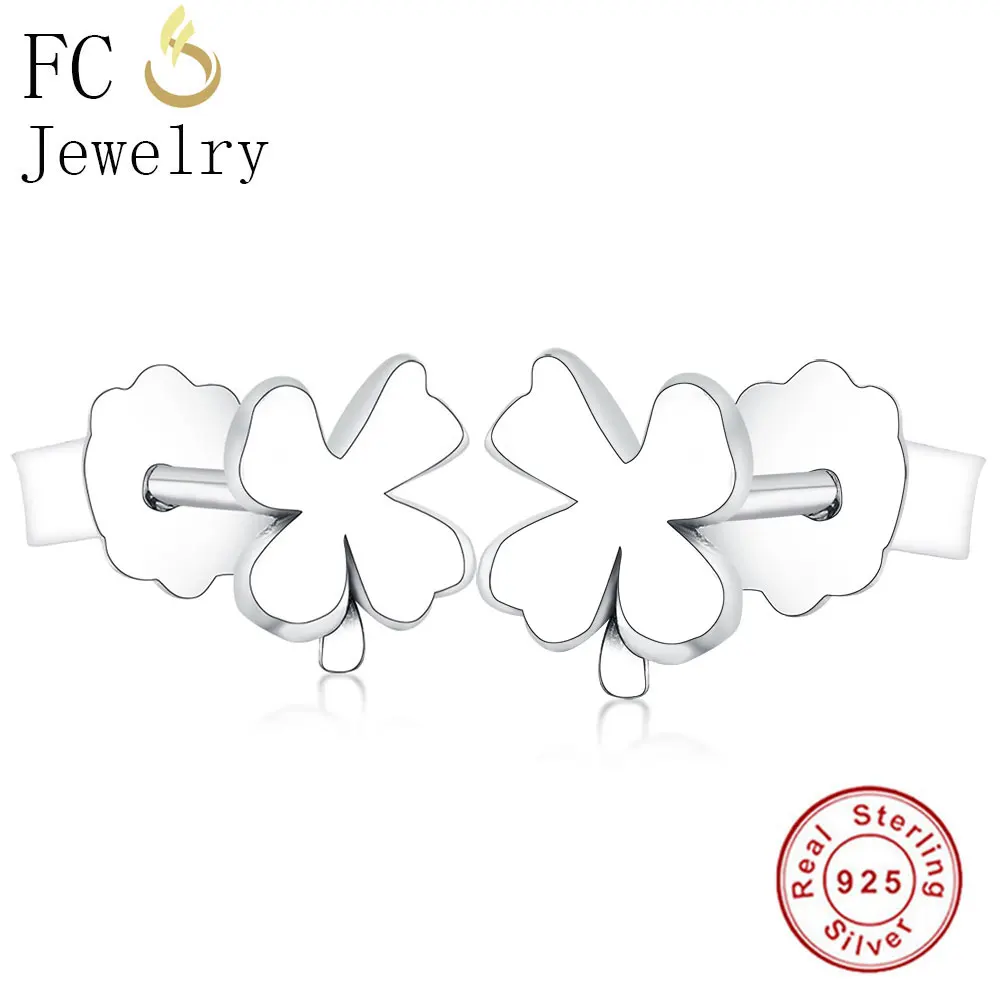 Женские серьги-гвоздики из серебра 925 пробы с цветком | Украшения и аксессуары