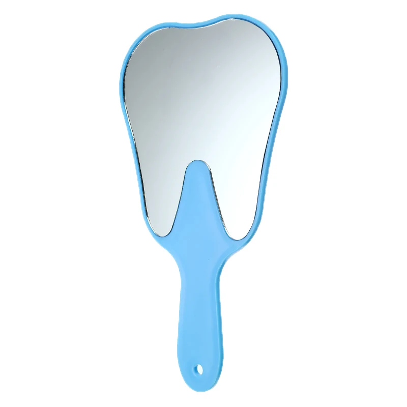 Teeth blue Дамское зеркальце пластиковое Дерево Круглый/зубы/прямоугольная форма макияж зеркала Карманное зеркальце Косметика держится для дам красота комод - Цвет: Teeth blue