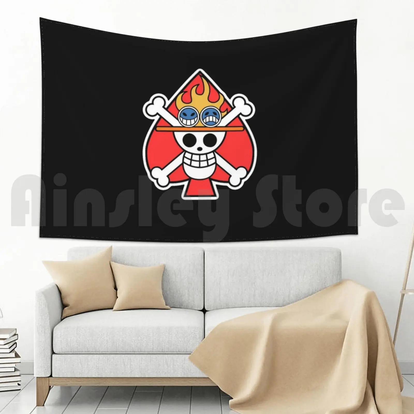 Гобелен с рисунком Красной лопаты гобелен для гостиной спальни сёнэн пиратский