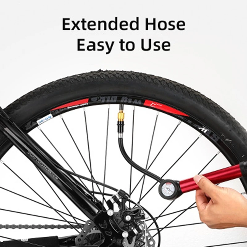 Велосипедный насос из алюминиевого сплава портативный выдвижной высокого