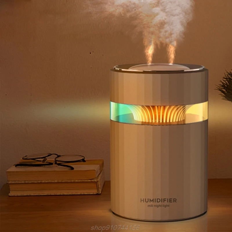 

Double Nozzle USB air Humidifier 900ML Water Capacity Cool Mist Maker Fogger with Colorful Nightlight N04 20 Dropshipping
