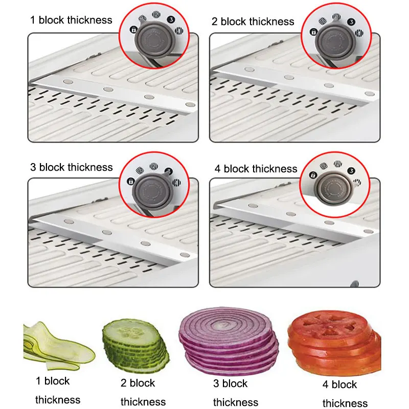 

Station Amazon] Stainless Steel Multi-Function Vegetable Chopper Shredding and Slicing All-in-One Machine Potato Dish Cleaner