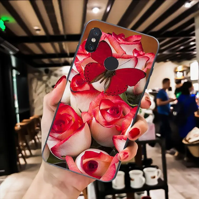 A5 MaiYaCa красная бабочка на белой розы цветок чехол для телефона для Xiaomi Redmi8 4X 6A S2 5A Redmi 5 5Plus Note7 8Pro 7A 6A - Цвет: A5