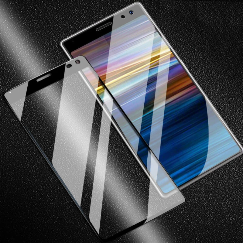 Прозрачное закаленное стекло для SONY Xperia 8 5 II 1 с черными краями защитная пленка
