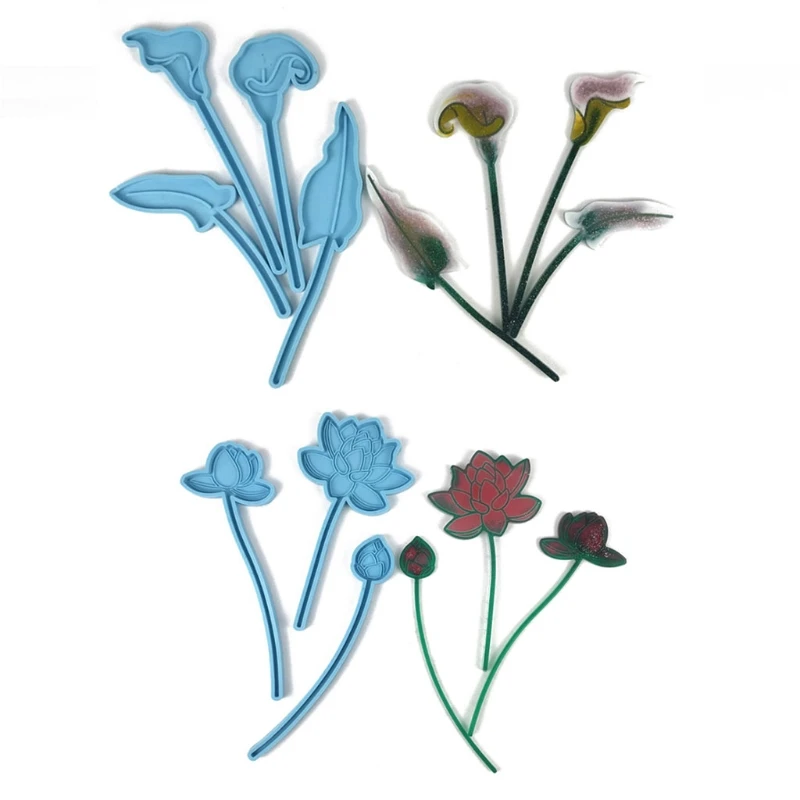 

Handmade Calla Lily Flower Resin Casting Mold Lotus Flower Bouquet Rose Mould Soap Mold Chocolate Mold Fondant Tools