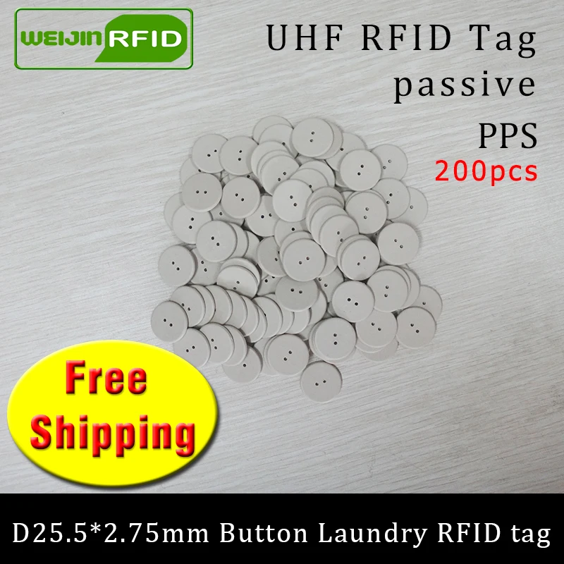 RFID кнопка для стирки метка UHF 915 МГц 868 860 960 alien H3 200 шт. бесплатная доставка
