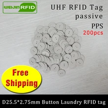 RFID кнопка для стирки метка UHF 915 МГц 868 860 960 alien H3 200 шт. бесплатная