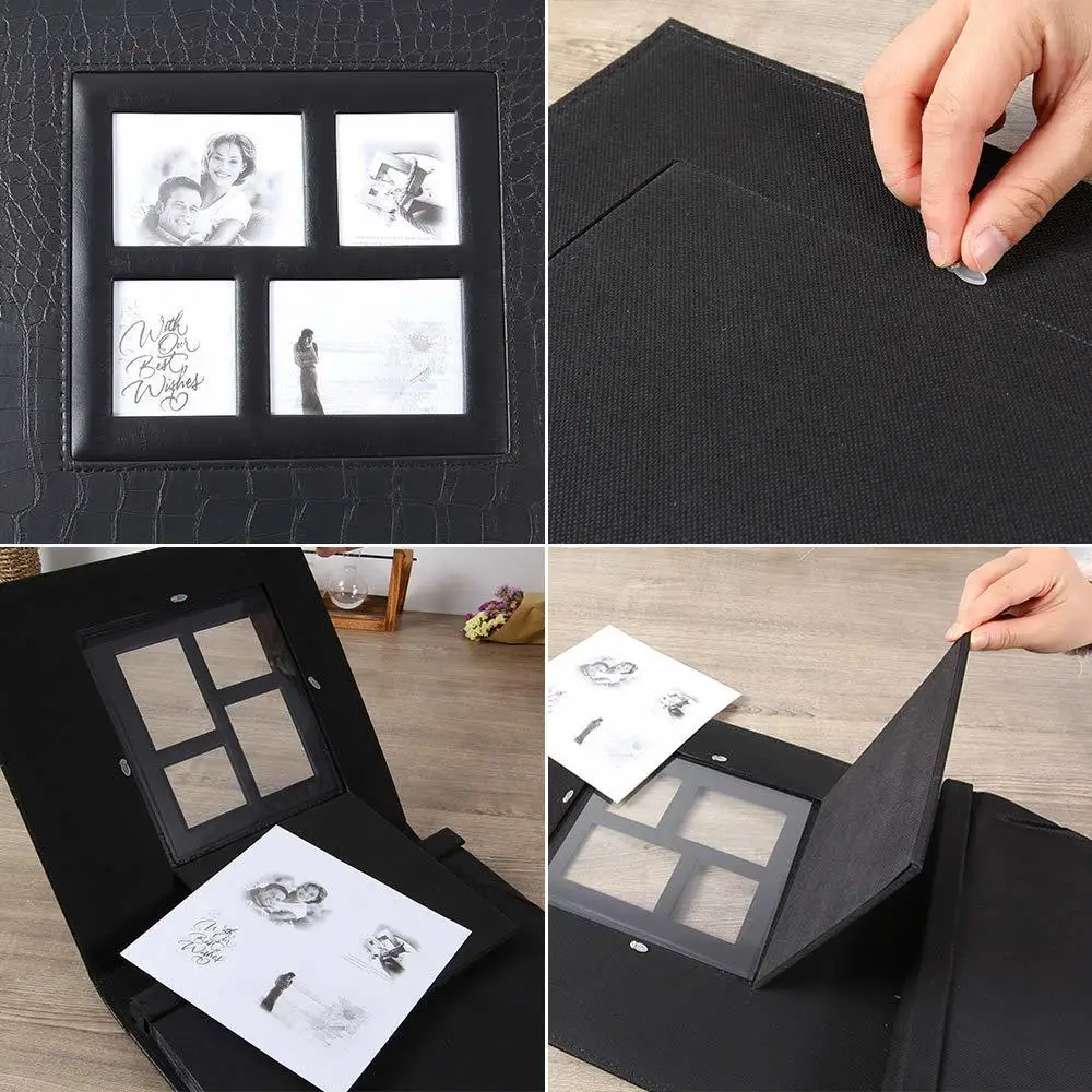 Фото приблизительно для 400 карманов 4x6 фотографии кожаный чехол с очень большой