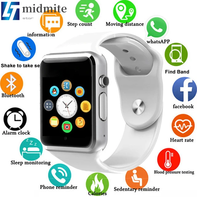 2019 Новые смарт-часы A1 часы уведомление о синхронизации поддержка sim-карты TF