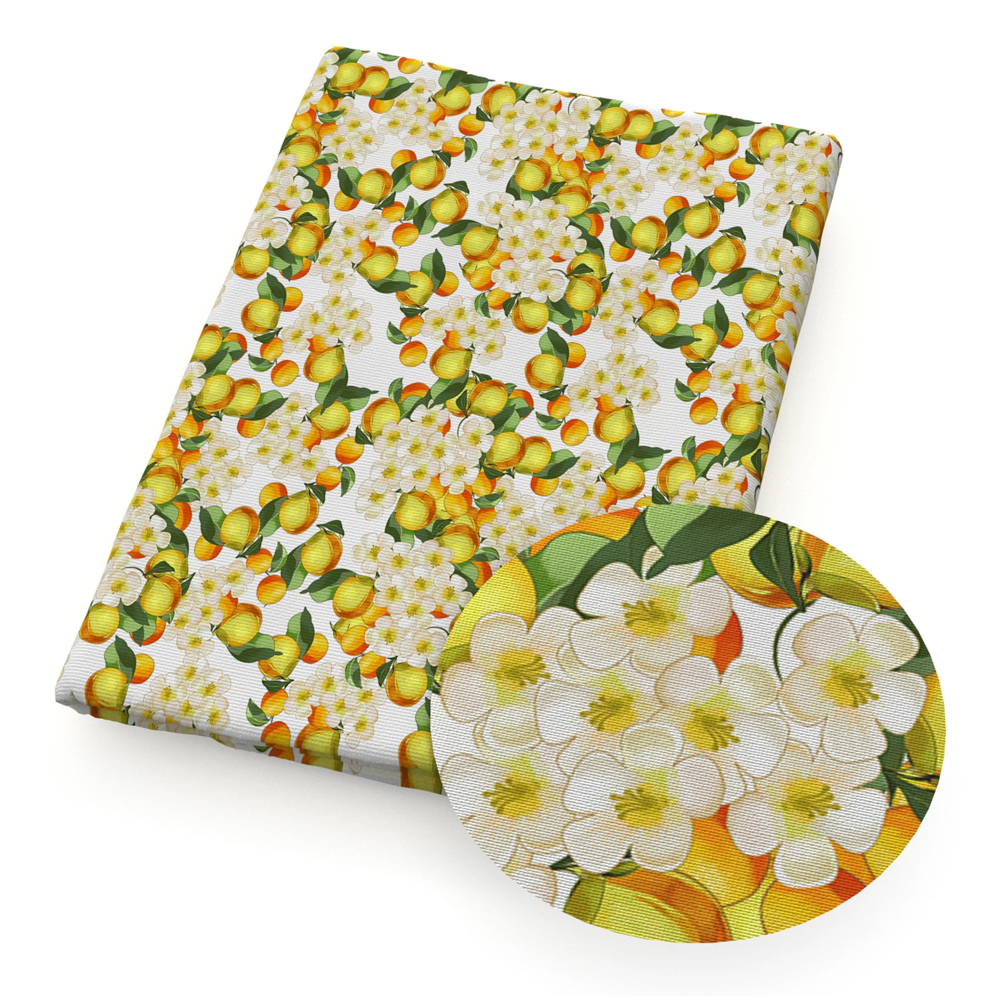 Ткань из полиэстера и хлопка с рисунком лимонного яблока шитье в стиле пэчворк