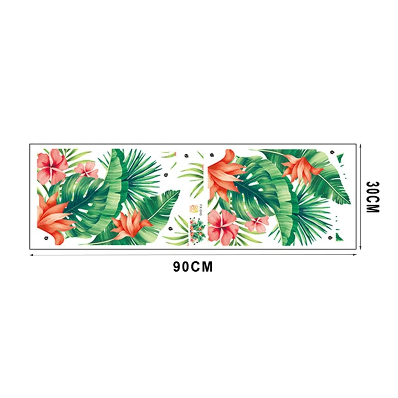 

Tropical Plants Diagonal Wall Stickers Removable Self-adhesive Wall Stickers Living Room Bedroom Study Decoration Stickers