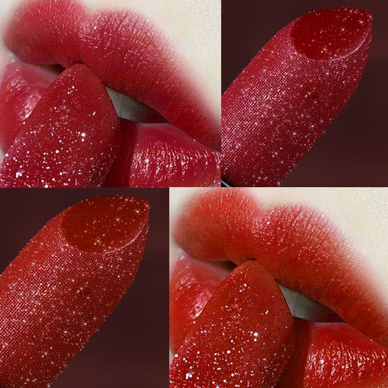 Блестящая матовая губная помада 13 цветов стойкая темно Красная телесного и