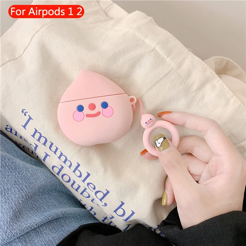 112 Милый беспроводной чехол для наушников с Bluetooth для apple airpods 2, силиконовая Мягкая коробка с рисунком молочного чая, аксессуары для airpods - Цвет: 112