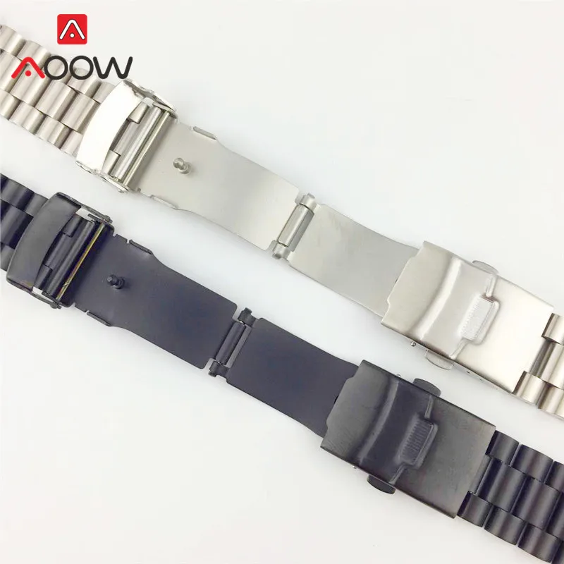 Ремешок складной мужской из нержавеющей стали 20/22 мм