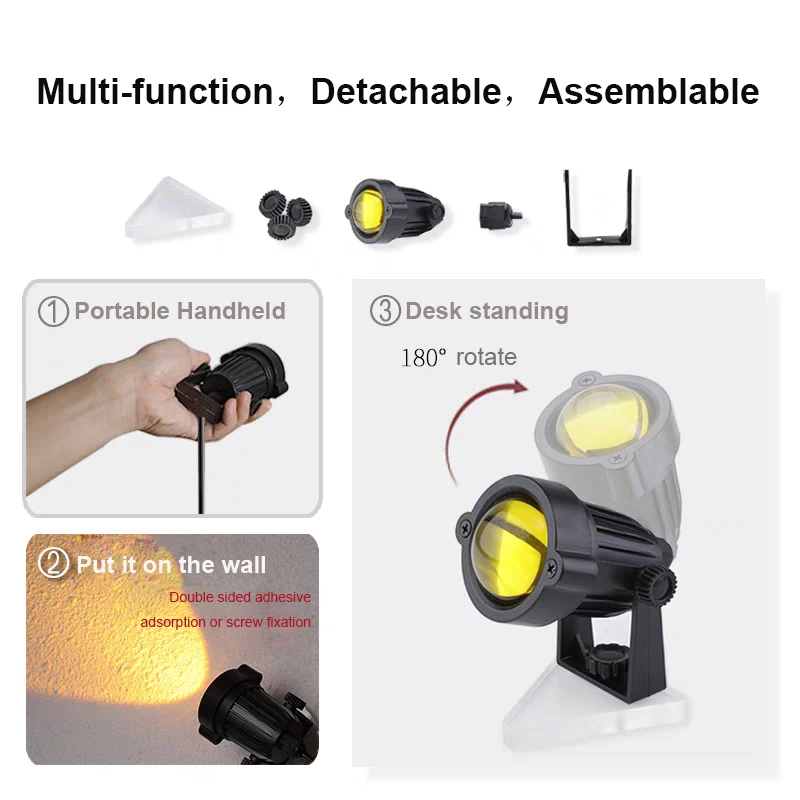 

Sunset Lamp Rainbow Sunset Projection Lamp Led Night Light for Bedroom Bar Coffee Store Wall Decoration Lighting