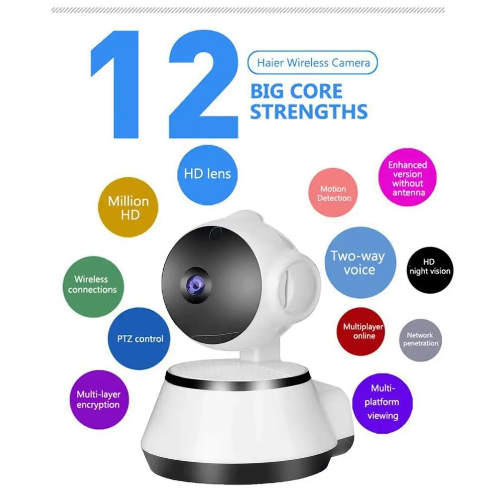 

1080P HD Wifi IP Camera Baby Monitor Portable Wireless Smart Baby Camera Audio Video Record Surveillance Home Security Camera