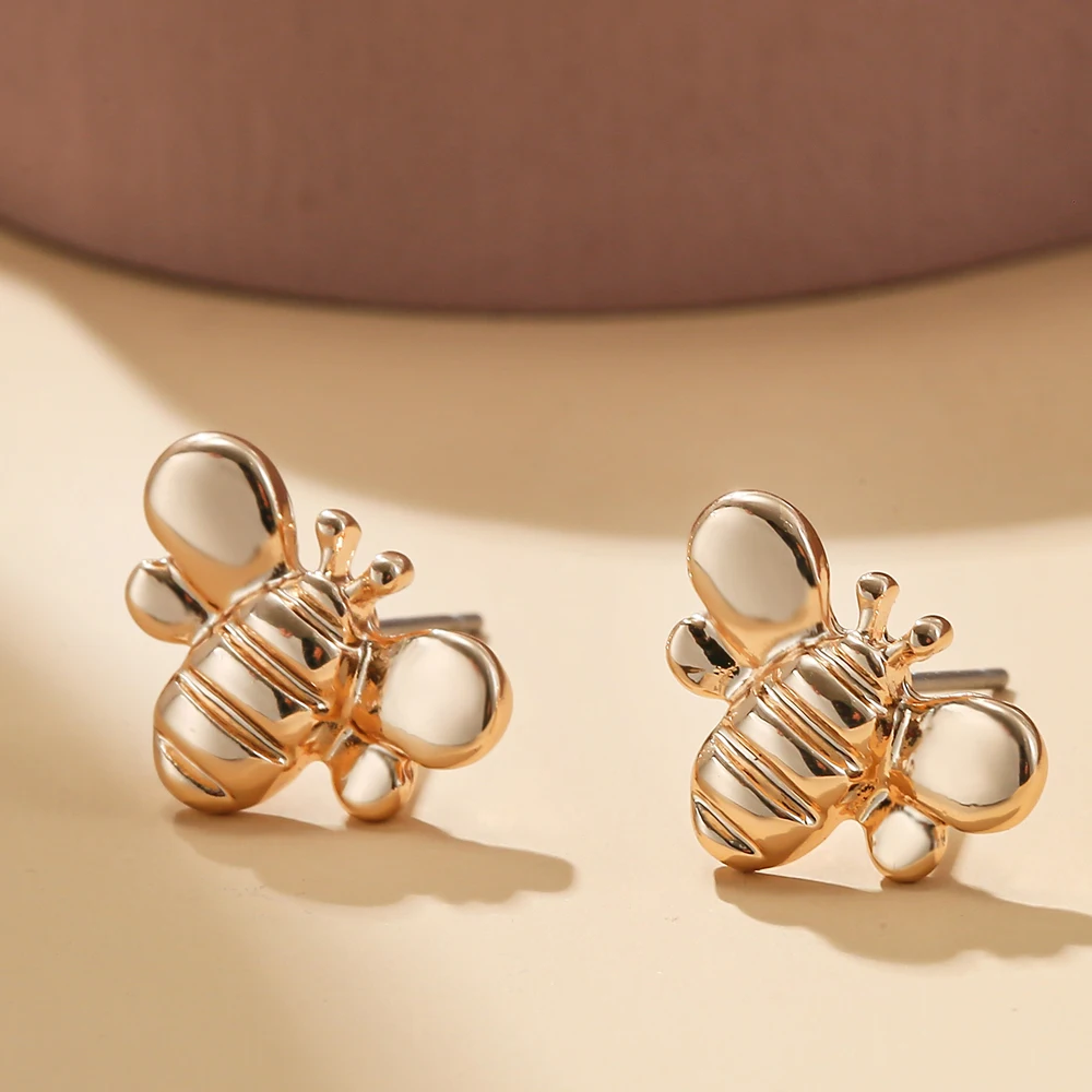 Женские серьги в виде пчелы с золотым/цветным покрытием | Украшения и аксессуары
