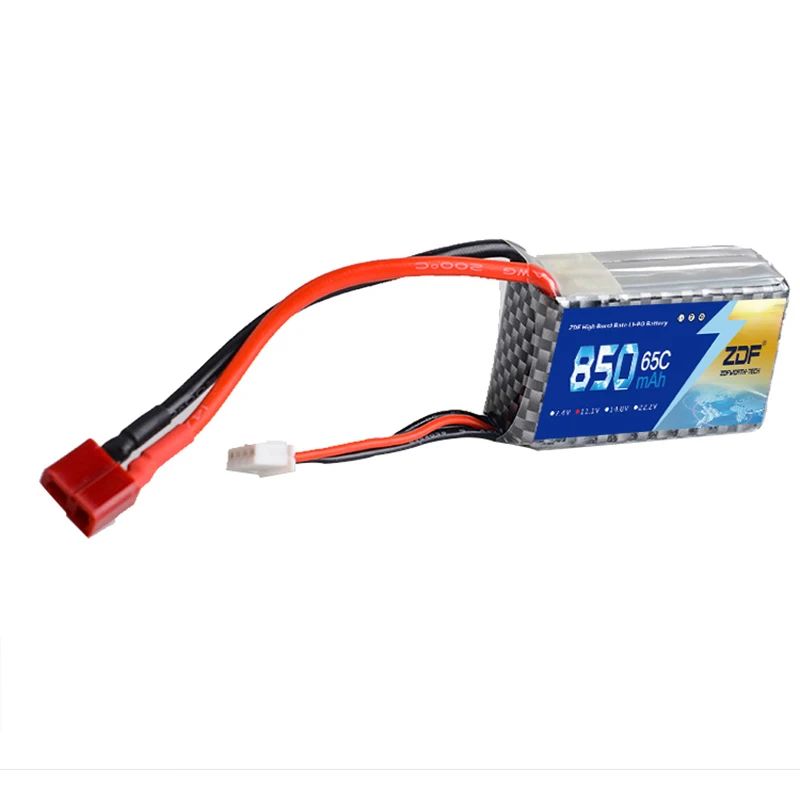 Аккумулятор ZDF Lipo 1S 2S 3S 3 7 в 4 В 11 1 мАч 25C 45C 65C с гнездовой вилкой для