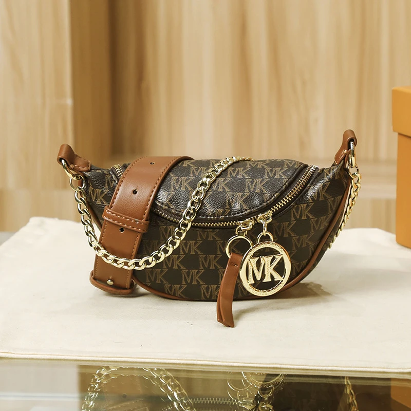 

Новинка Осень-зима 2021 кожаная нагрудная сумка большой вместимости модная сумка-мессенджер ins высокого качества универсальная поясная сумк...