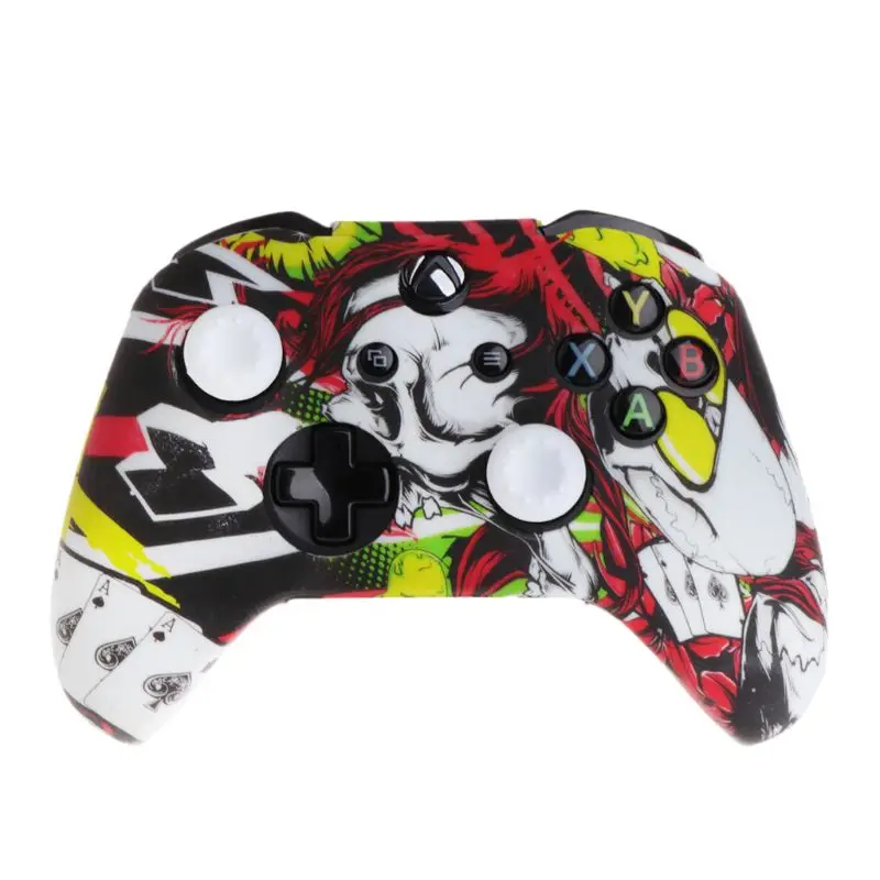 Queen узор SiliconeProtective кожи чехол защитный для джойстика + 2 колпачки XBox One X