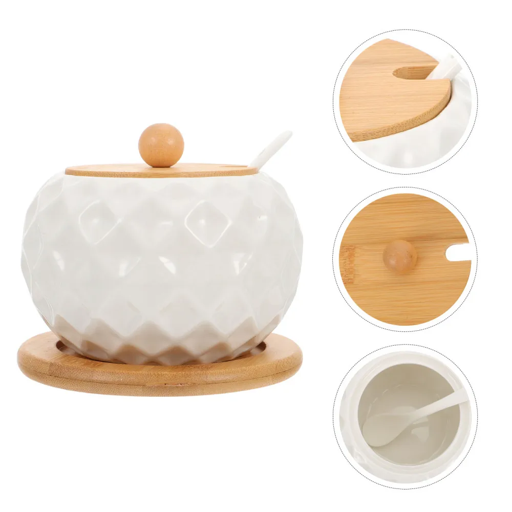 

1 Set Kitchen Spice Seasoning Jar Condiment Storage Ceramic Pot Seasoning Jar