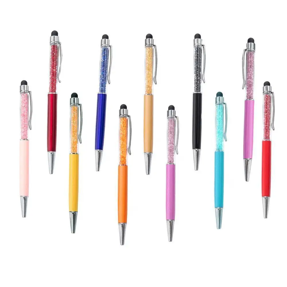 

2 In 1 Crystal Point Pen Capacitive Stylus Metal Pen Crystal Point Pen