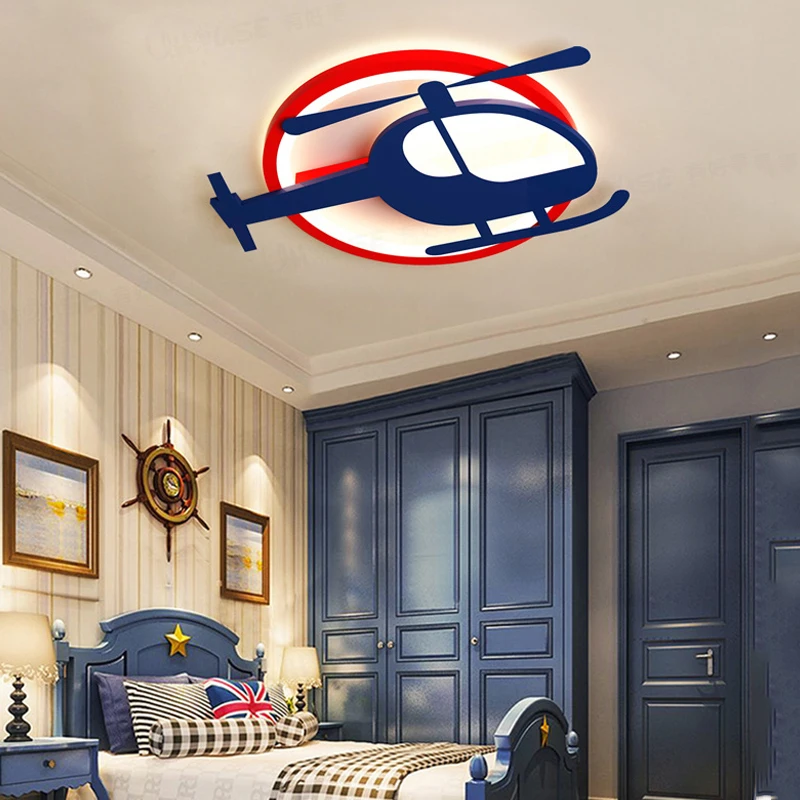 

Люстра потолочная детская, с пультом дистанционного управления, лампа самолета