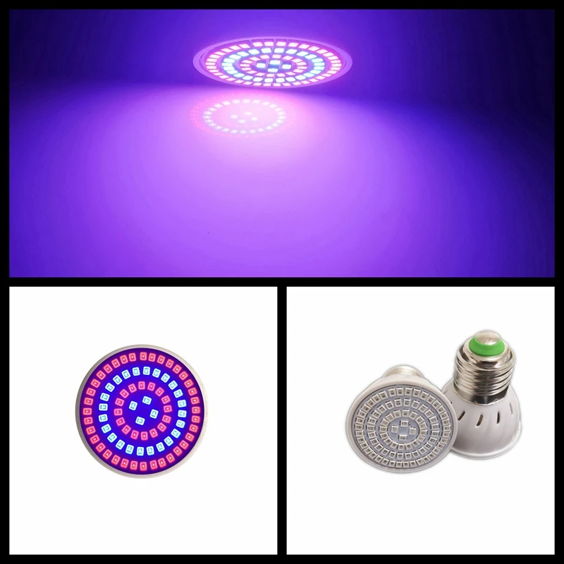 

LED Grow Light 120 Degree E27 Full Spectrum Plant Grow Lamp for Flower Hydroponic Seed Organic Plants 6Pcs