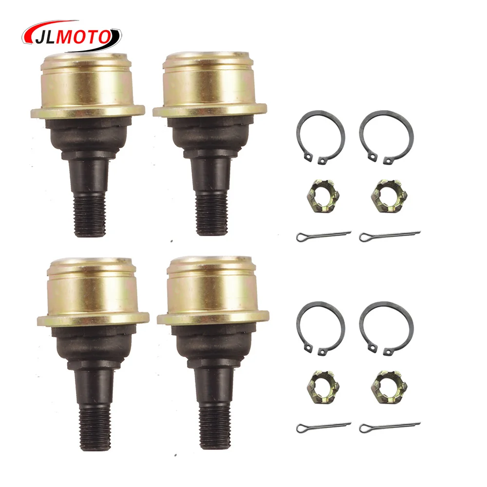 4PCS M12 Upper and Lower Ball Joints Fit For Swing Arm Suspension Yamaha ATV RHINO BRUIN 350 450 700 Rhino YXR700 2008 - 2013