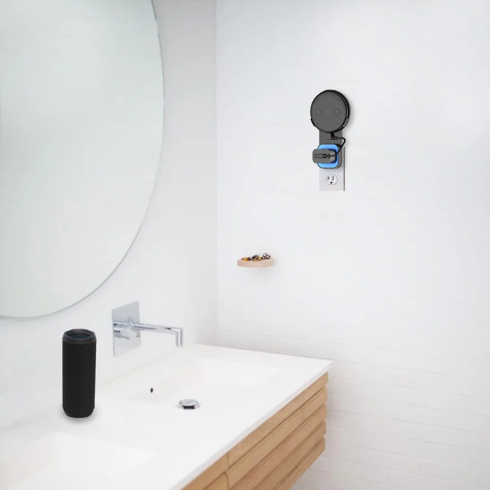 Выход настенное крепление, вешалка держатель для Amazon Echo Вход кронштейн гнезда Экономия пространства аксессуары в Спальня Ванная комната Кухня жизни
