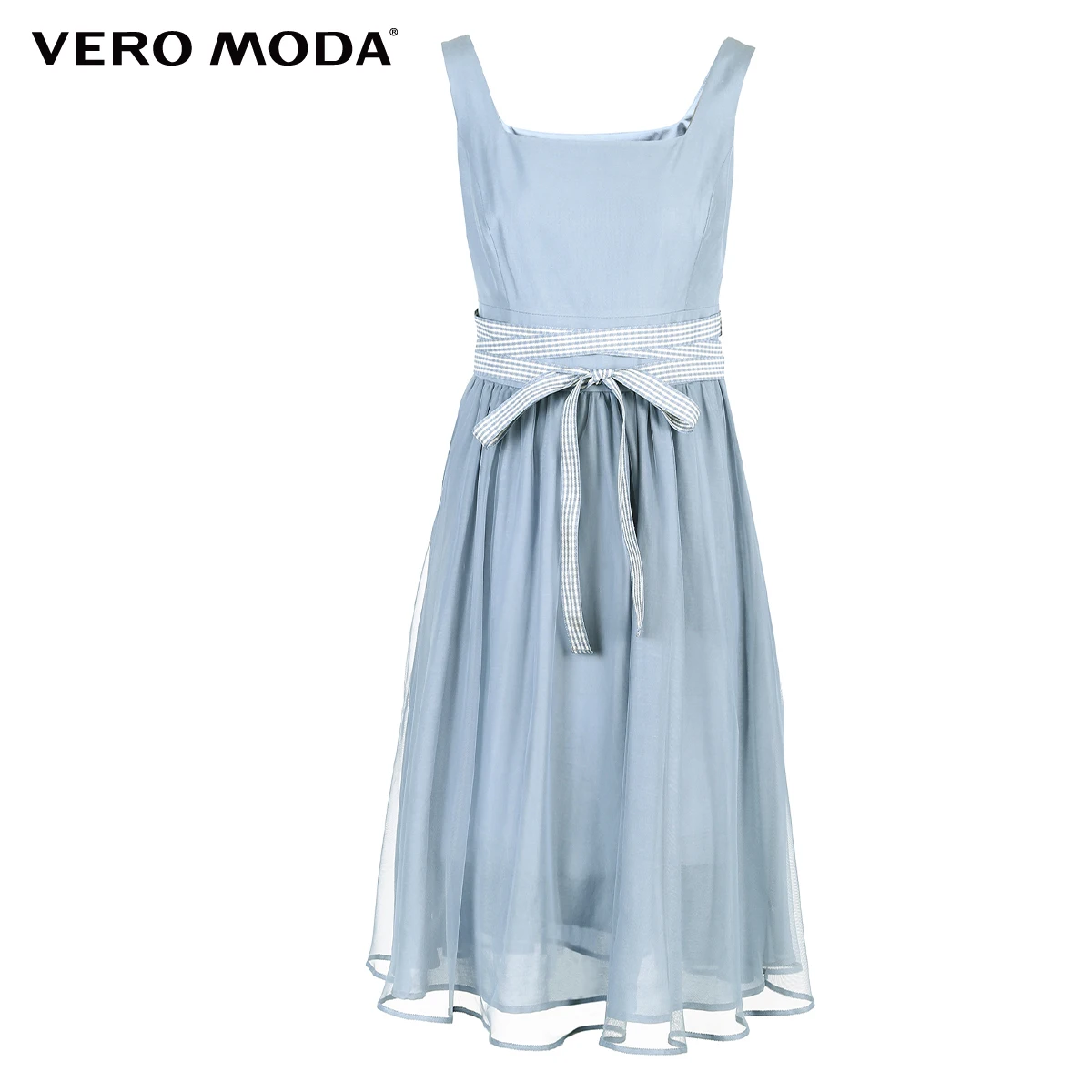 

Vero Moda Women's Summer Sundress Plaid Waist Belt Sleeveless Party Dress | 31927A550